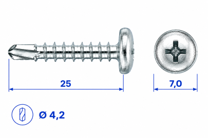 VIJAK DIN 7504 N 4,2x25